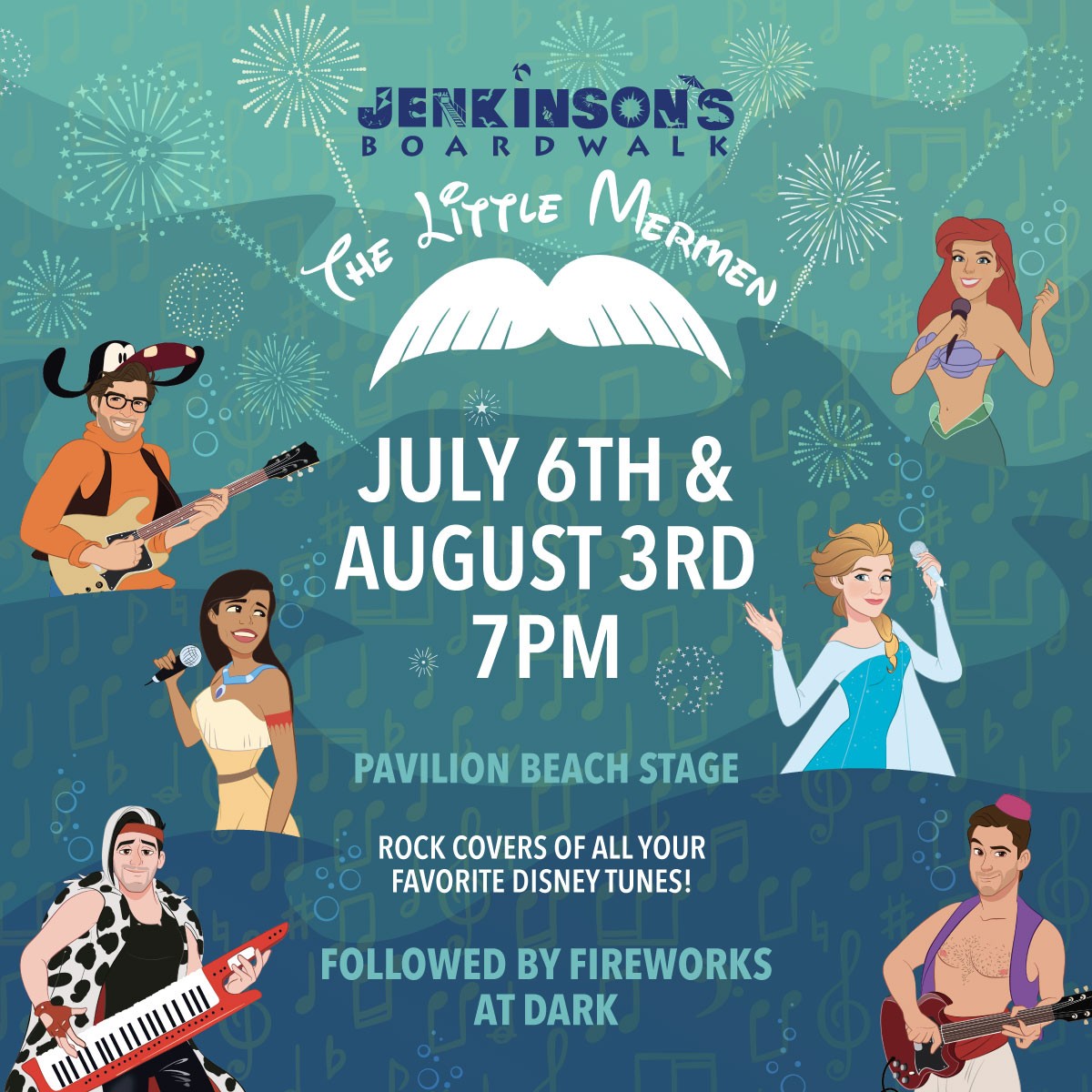 the little mermen at jenkinsons boardwalk