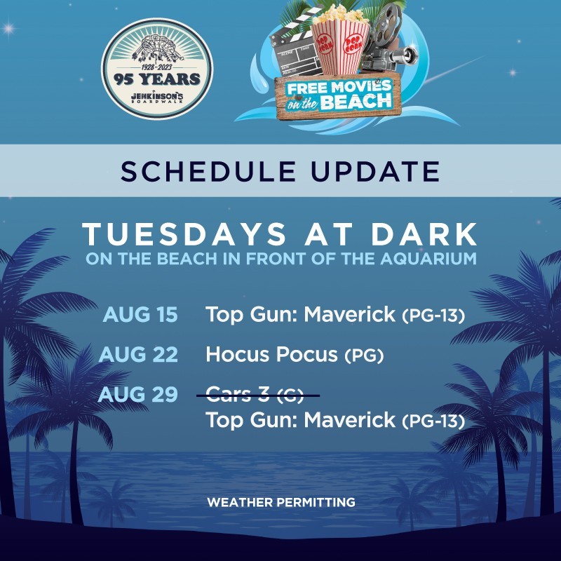 Jenkinson's Boardwalk Movies on the Beach UPDATE