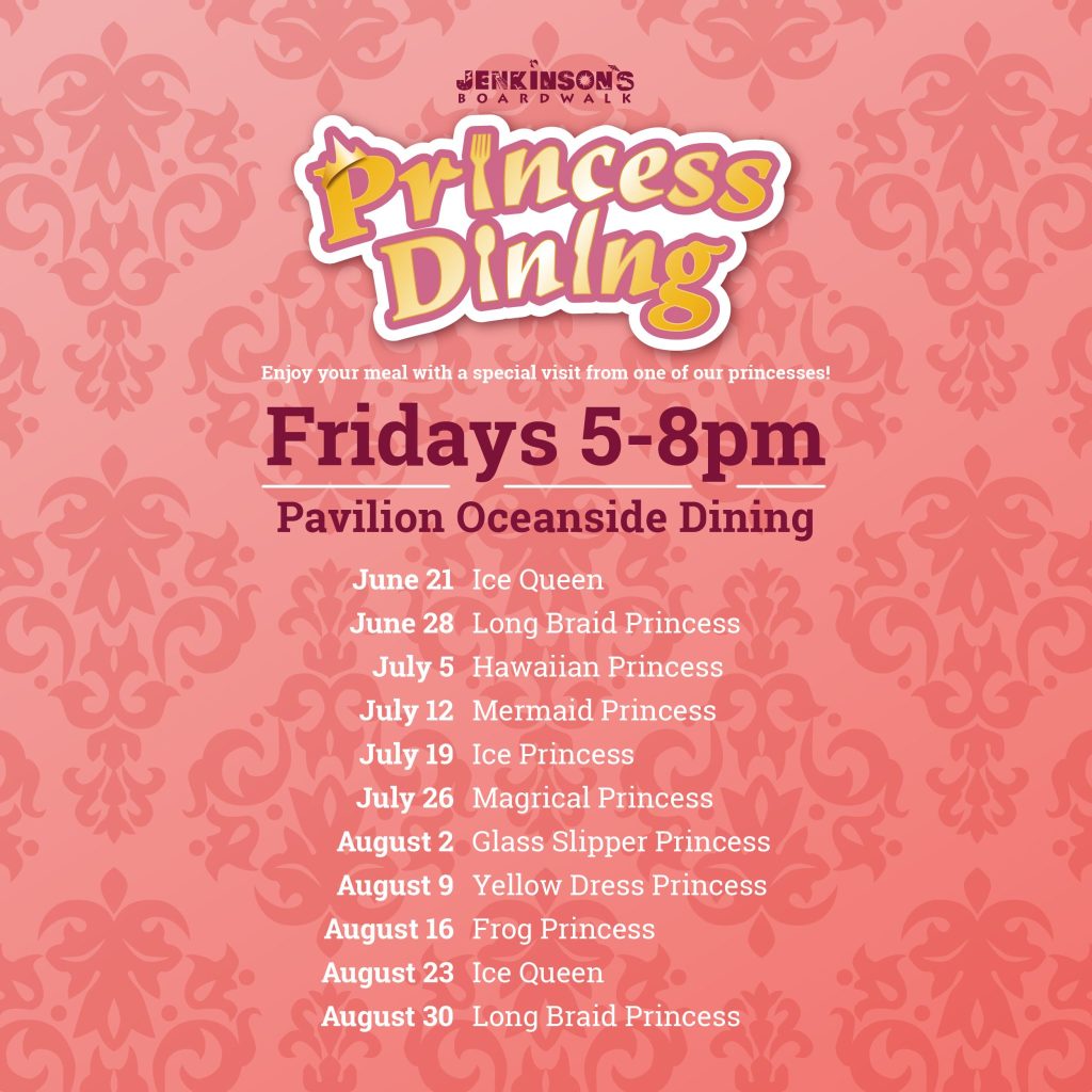 princess dining at jenkinsons boardwalk at pavilion oceanside dining