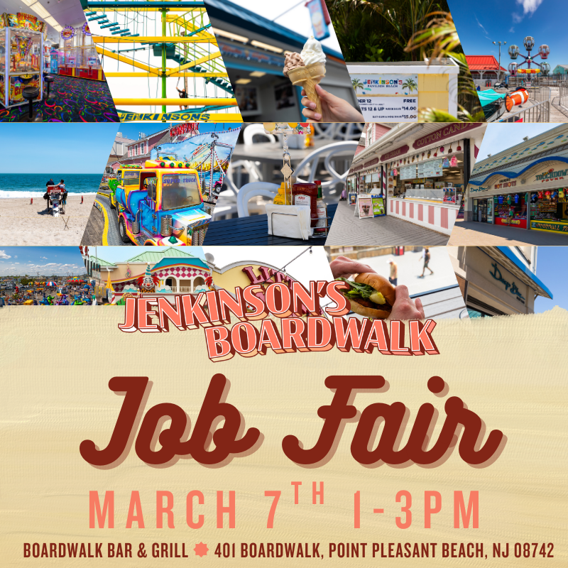 Jenkinson’s Boardwalk Job Fair | March 7, 1–3 PM
