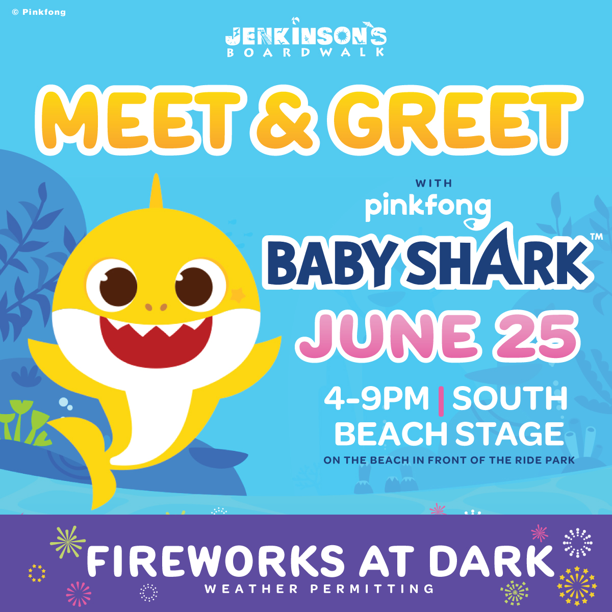 Baby Shark meet and greet event at Jenkinson’s Boardwalk