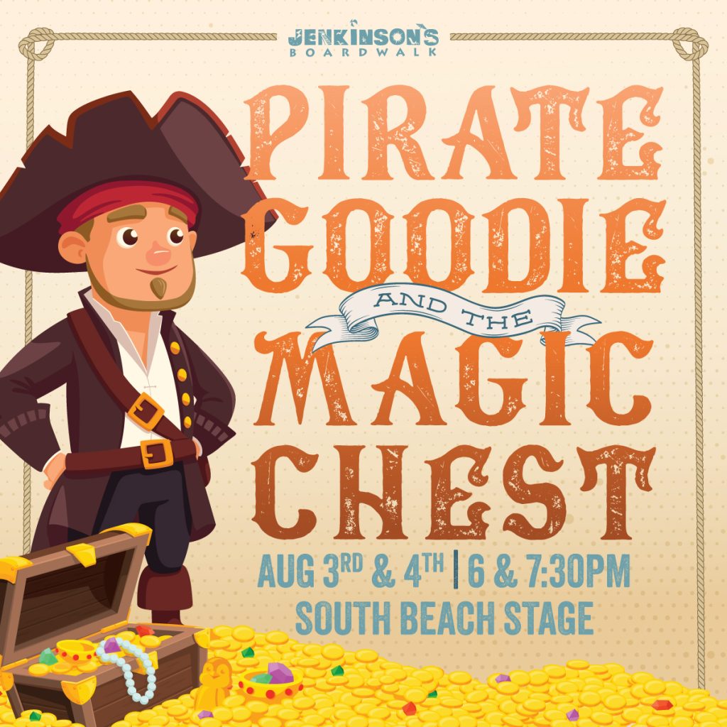 pirate goodie and the magic chest show at jenkinsons's boardwalk