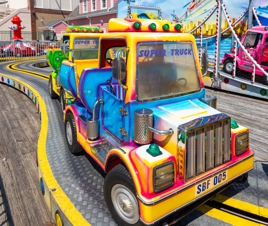 Convoy truck ride at Jenkinson’s Boardwalk Amusement Park.