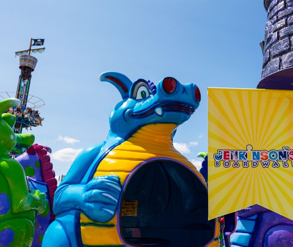 Dizzy Dragons ride at Jenkinson’s Boardwalk Amusement Park.