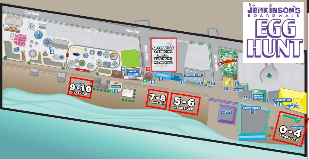 map for the Easter Egg Hunt