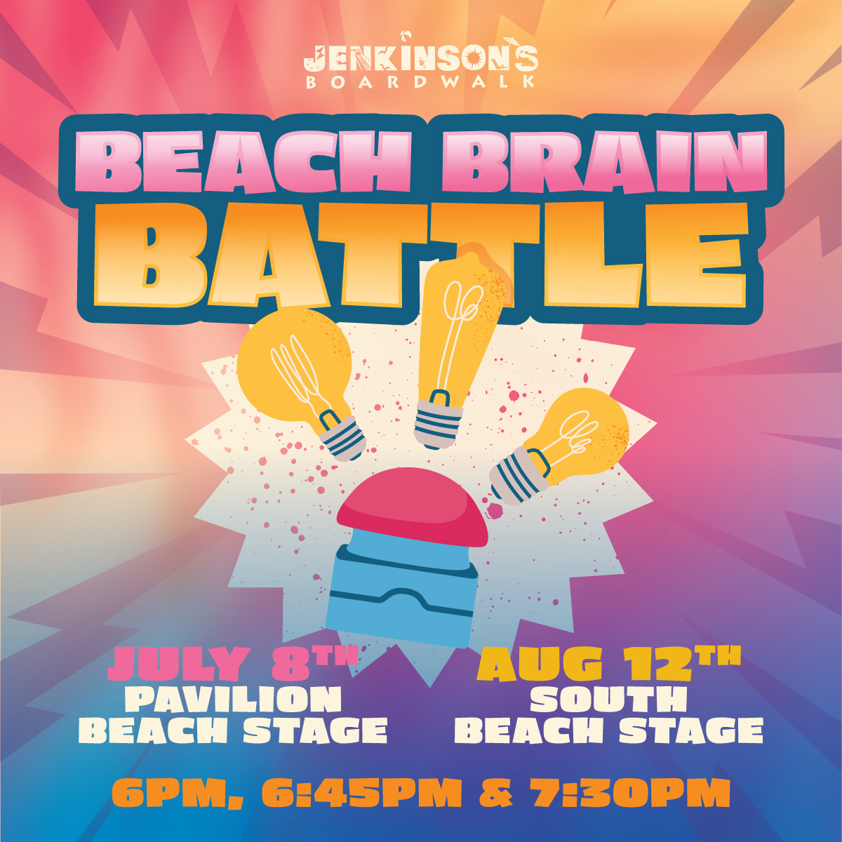beach brain battle kids game show event at jenkinson's boardwalk
