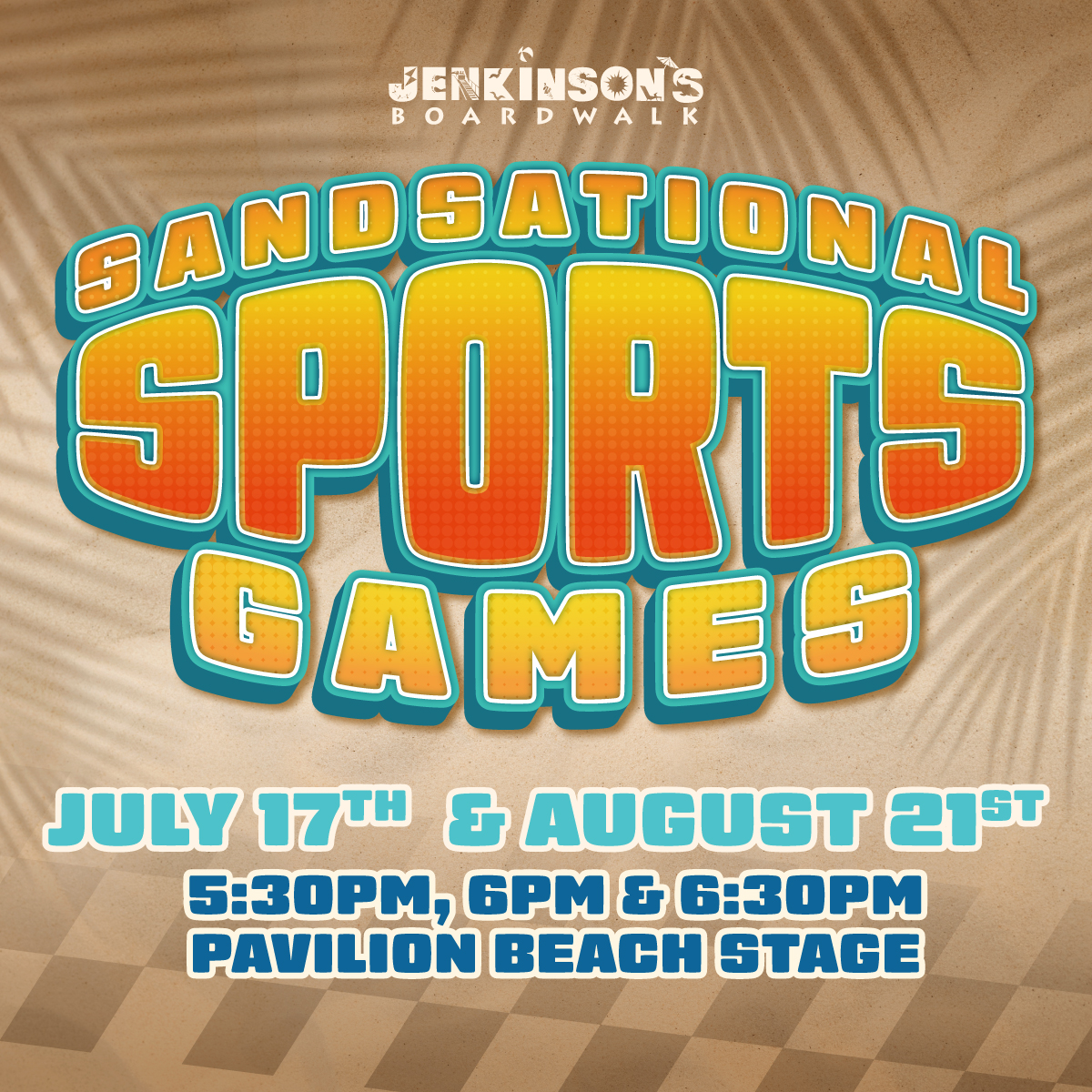 sandsational sports games at jenkinsons boardwalk with G Funk entertainment