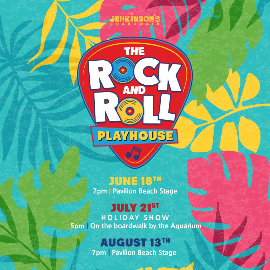 rock and roll playhouse at jenkinsons boardwalk on june 18th, july 21st and august 13