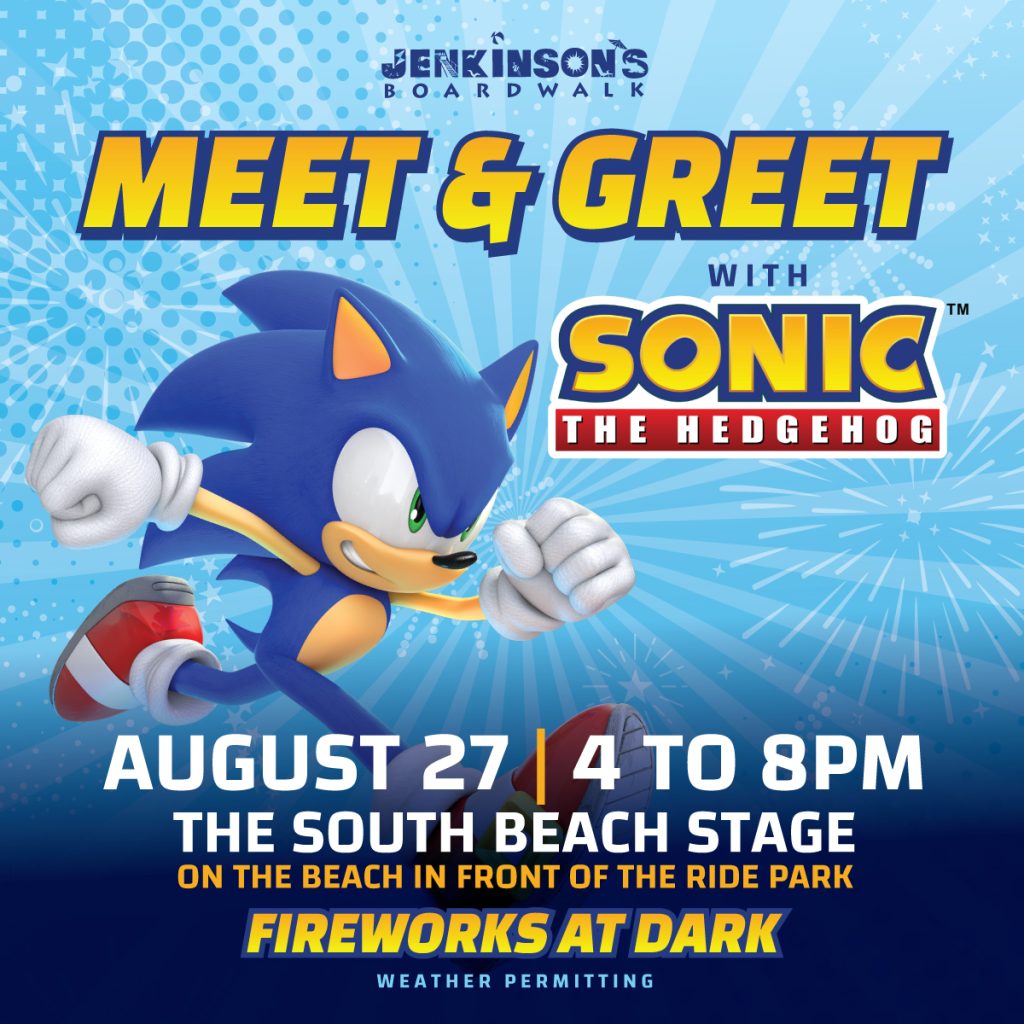 Sonic the Hedgehog meet and greet event at Jenkinson’s Boardwalk