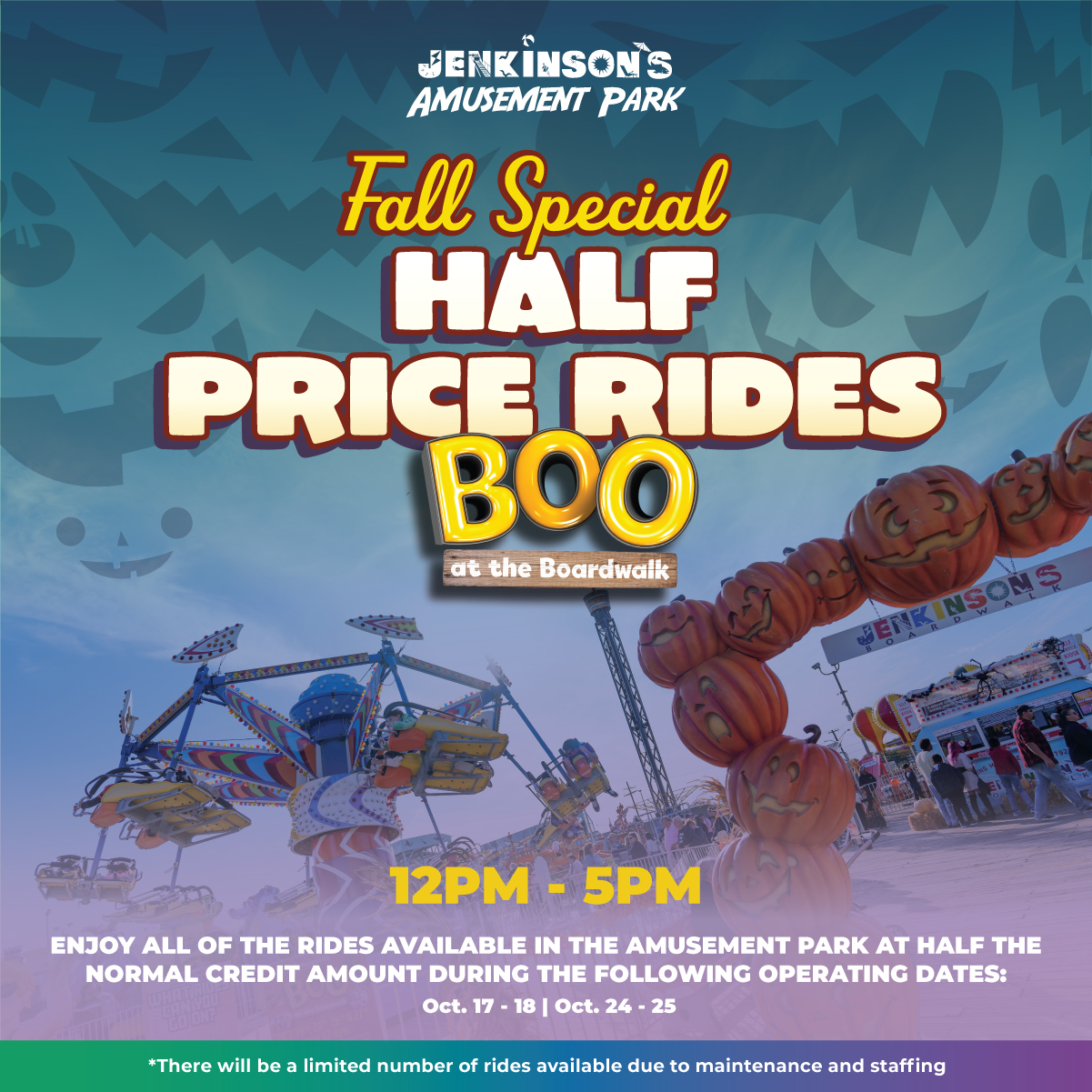 Fall Special: Half Price Rides! - Oct 17