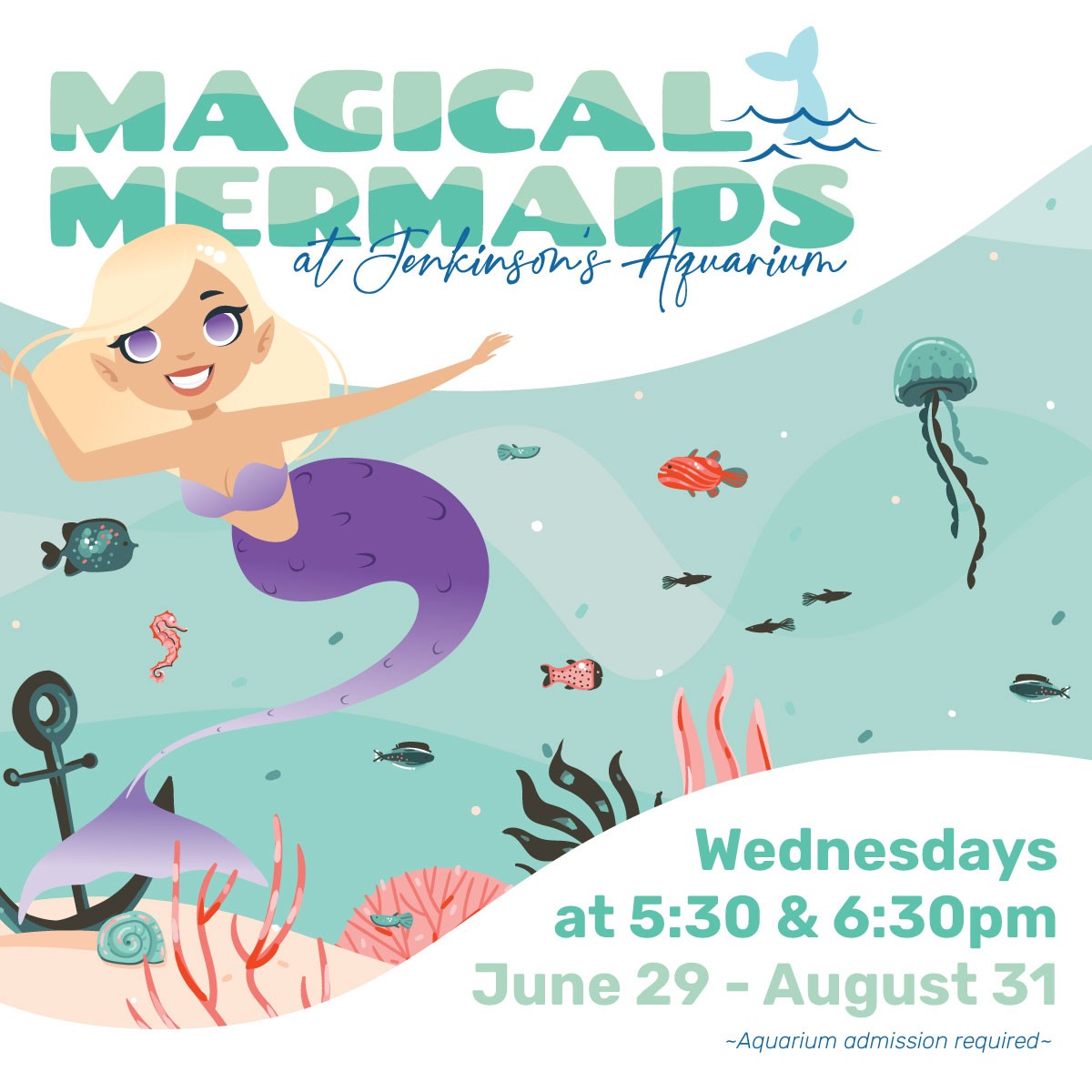 magical mermaids at jenkinson's aquarium